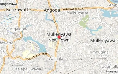 Mulleriyawa New Town map