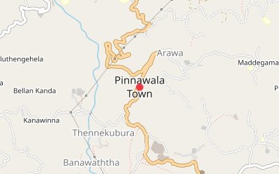 Pinnawala map