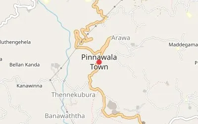 Pinnawala map